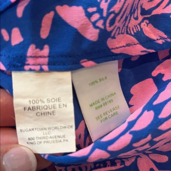 Lilly Pulitzer Betty Rollin in the Grass 100% silk dress Size M - Picture 8 of 10